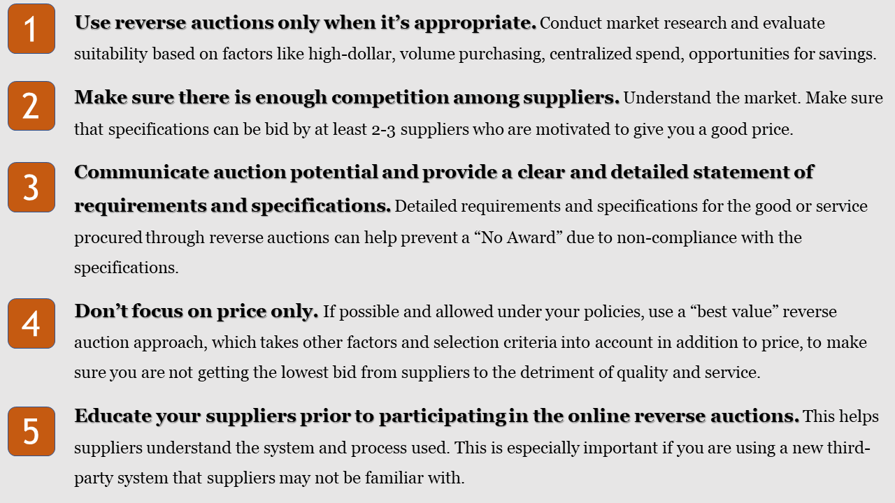 5 Things You Should Know About Reverse Auctions NASPO Pulse